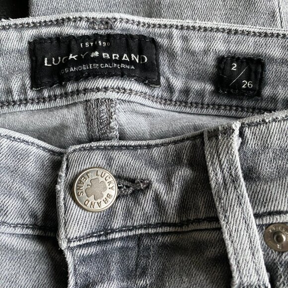 Lucky Brand ava super skinny grey jeans  2 - Picture 5 of 10